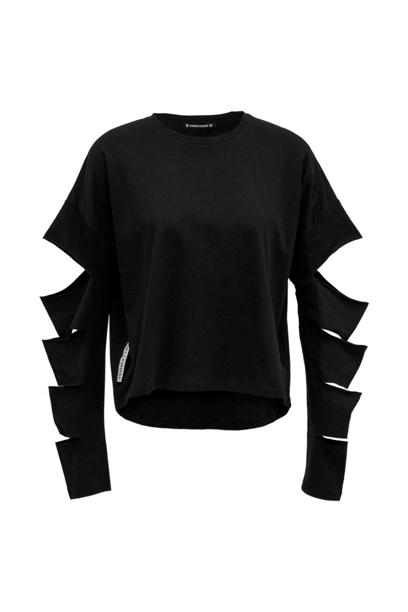 SİYAH UZUN T-SHIRT 6332