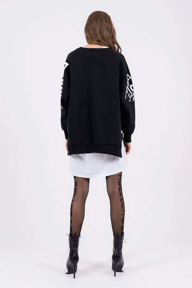 SİYAH SWEATSHIRT 8038