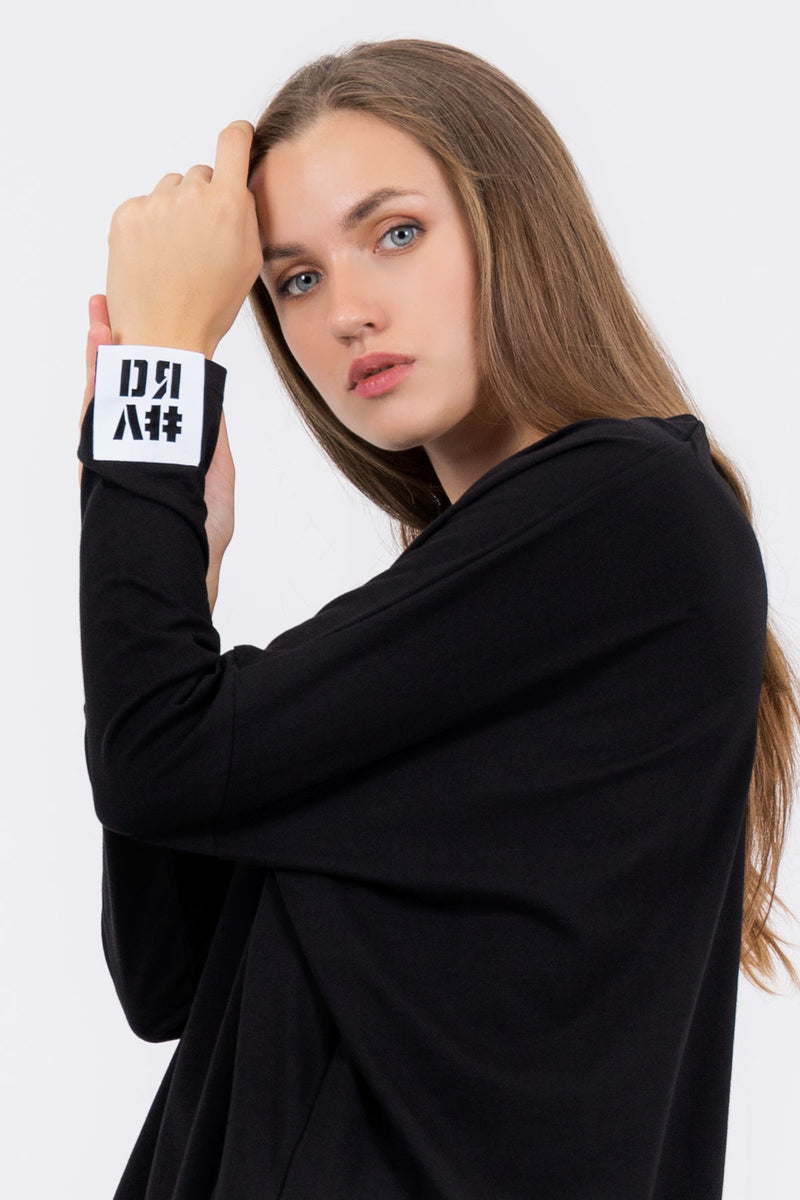 SİYAH UZUN T-SHIRT 8102