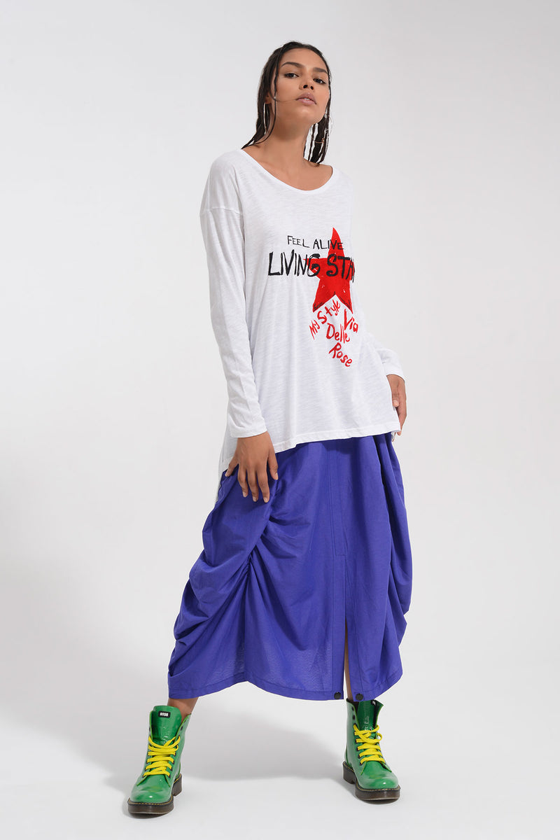BEYAZ UZUN T-SHIRT 8128