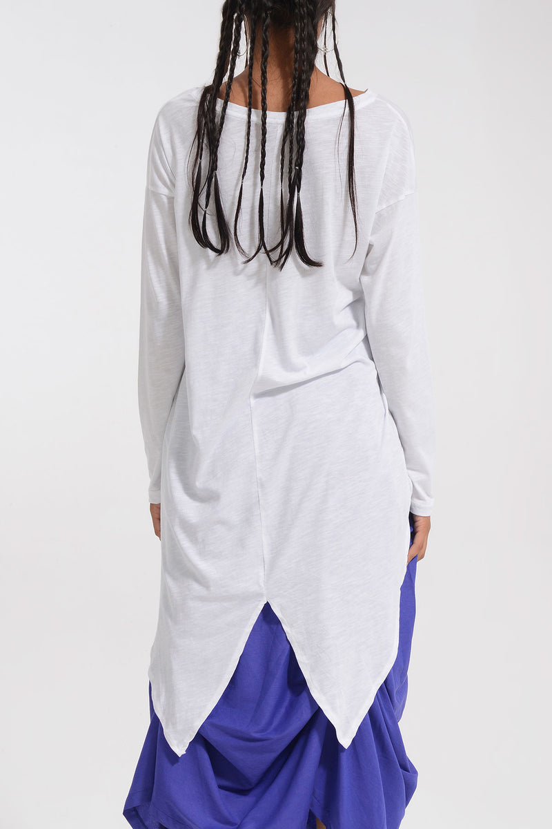 BEYAZ UZUN T-SHIRT 8128