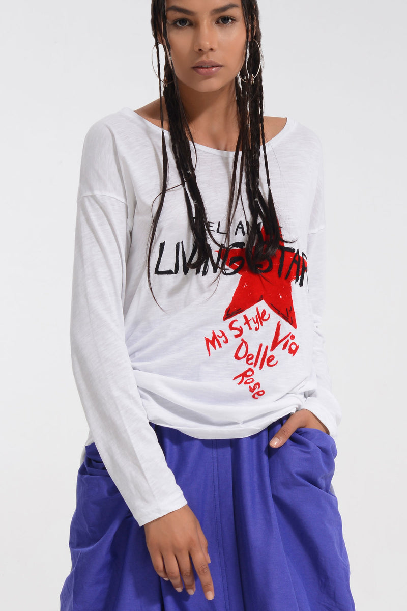 BEYAZ UZUN T-SHIRT 8128