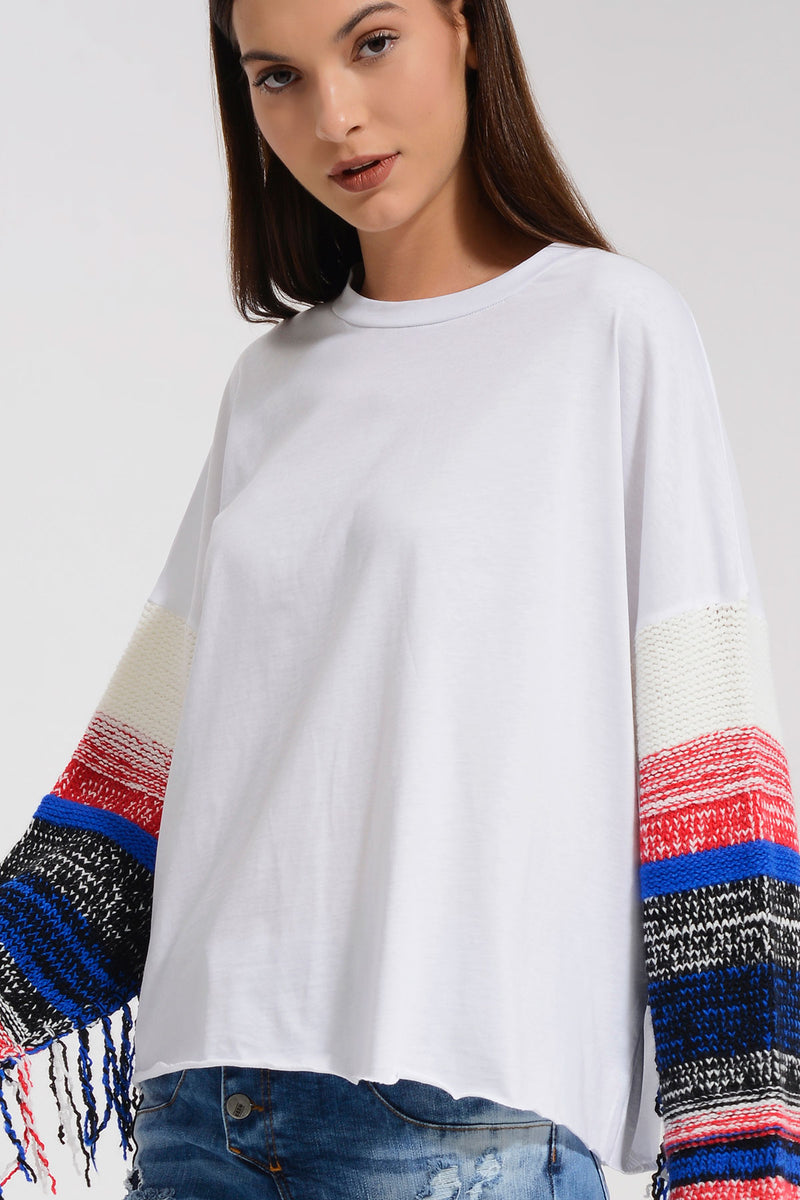 BEYAZ UZUN T-SHIRT 8129