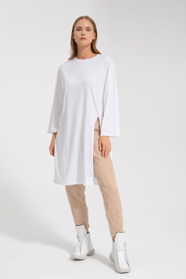 BEYAZ UZUN T-SHIRT 8176