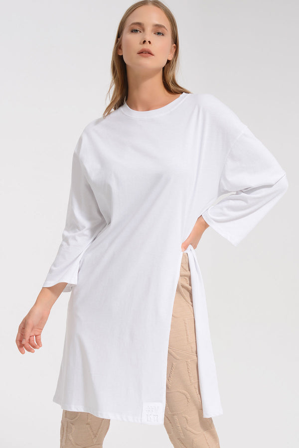 BEYAZ UZUN T-SHIRT 8176