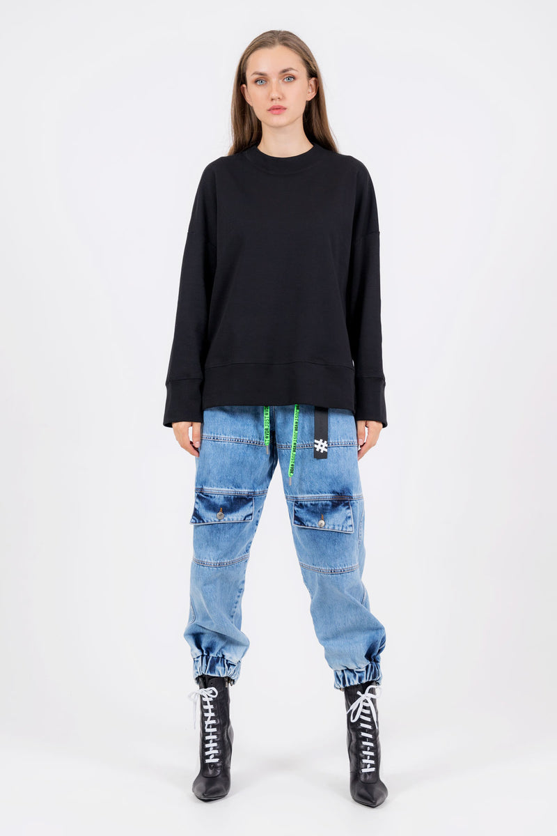 SİYAH SWEATSHIRT 8195