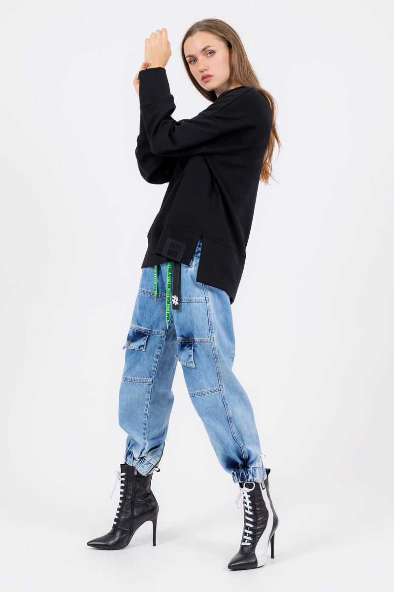 SİYAH SWEATSHIRT 8195
