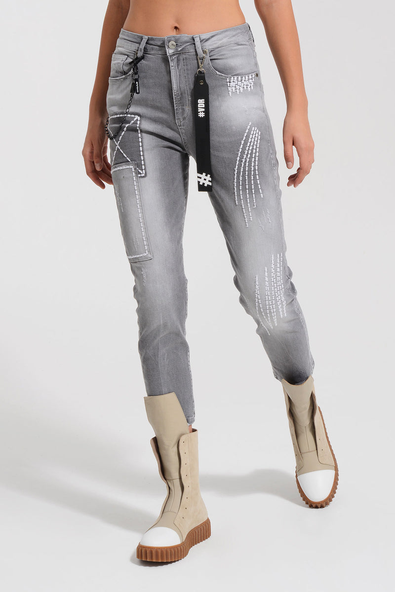 GRİ KOT PANTOLON 8389