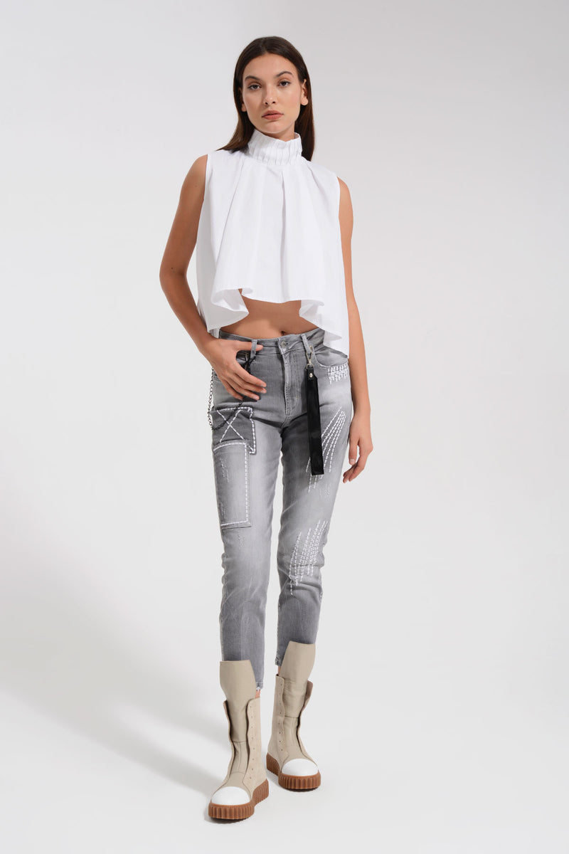 GRİ KOT PANTOLON 8389