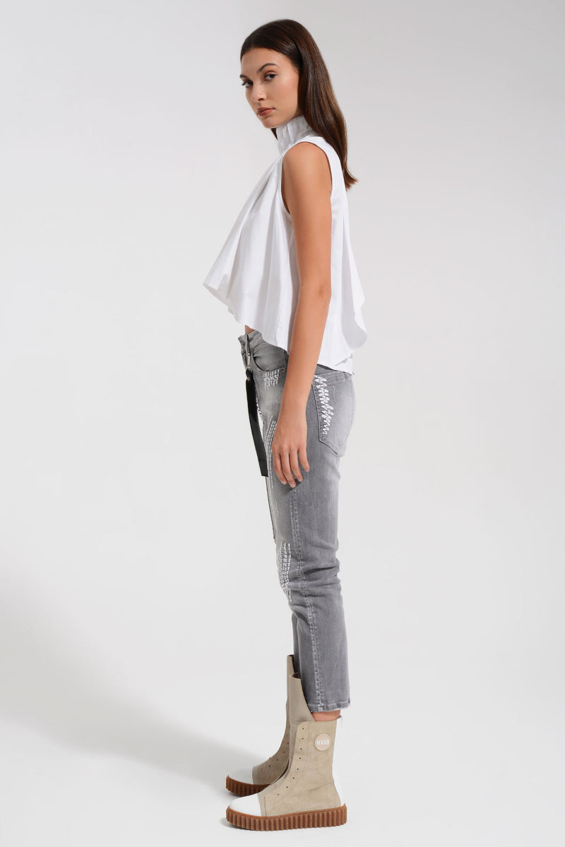 GRİ KOT PANTOLON 8389