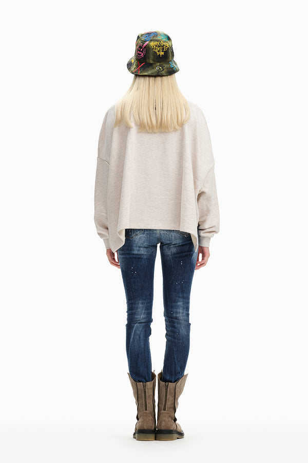 BEJ MELANJ SWEATSHIRT 10231