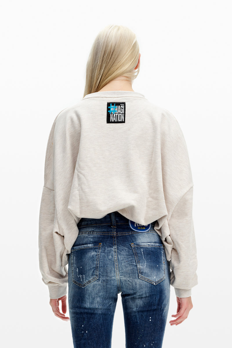 BEJ MELANJ SWEATSHIRT 10231