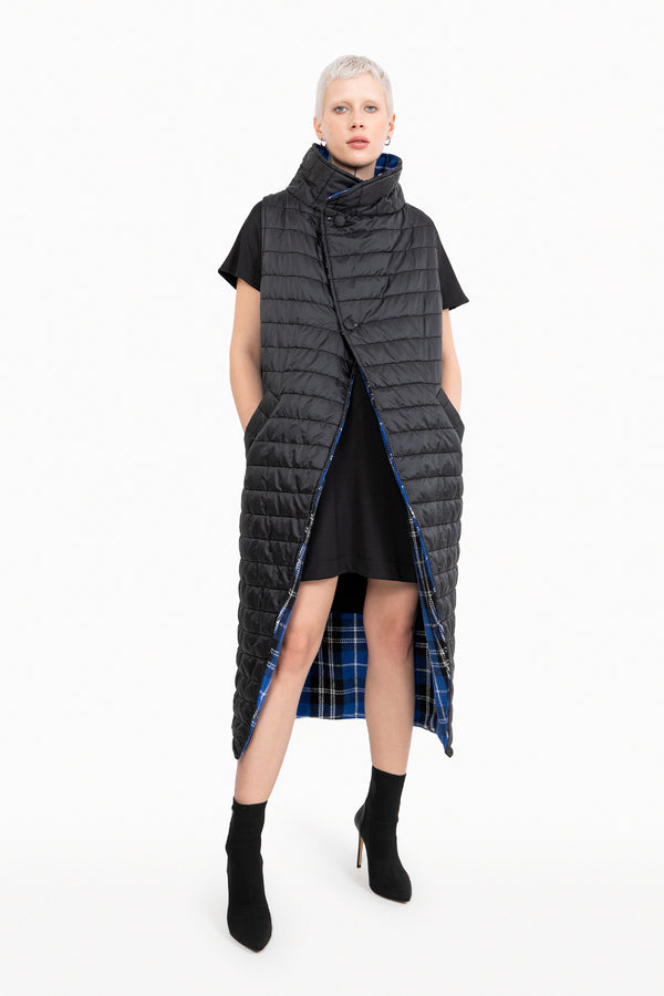 SAKS MAVİSİ SİYAH YELEK 10268