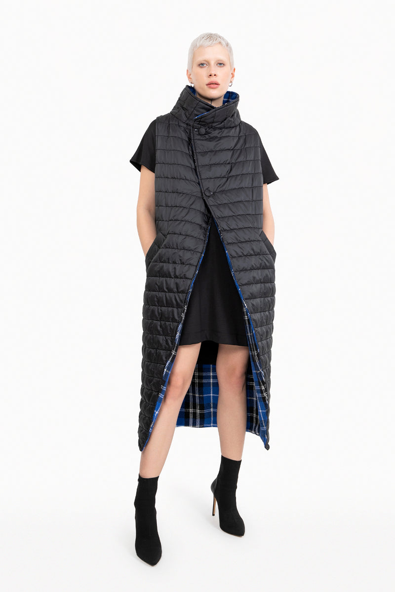 SAKS MAVİSİ SİYAH YELEK 10268