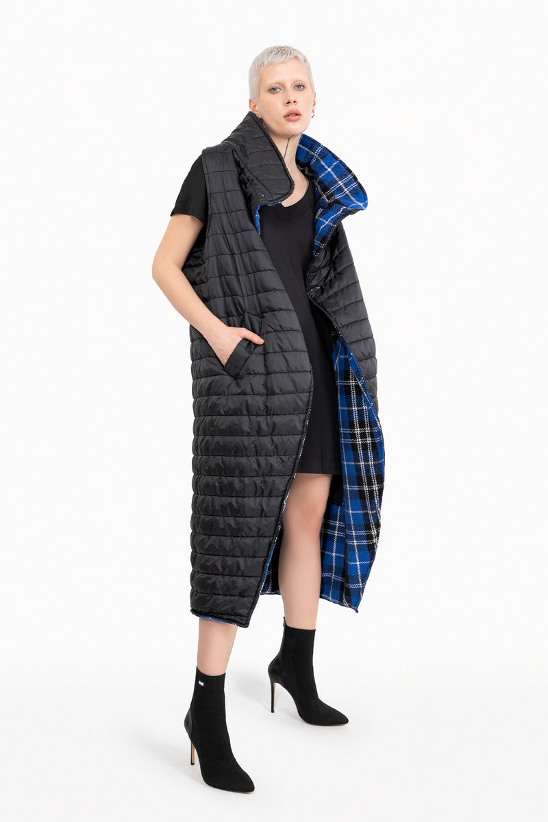 SAKS MAVİSİ SİYAH YELEK 10268