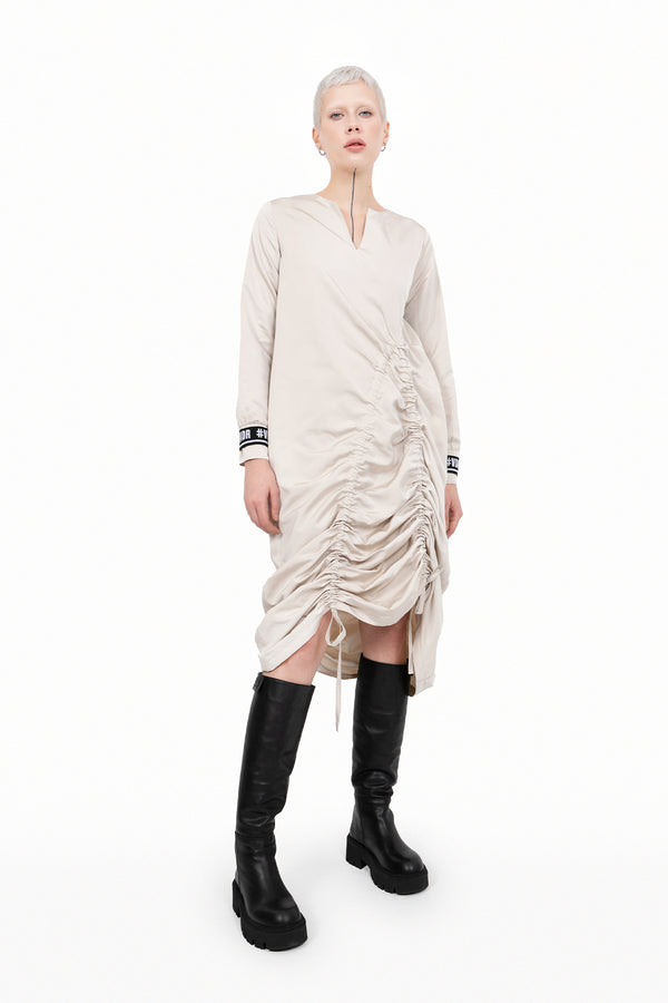 BEJ ELBİSE 10524