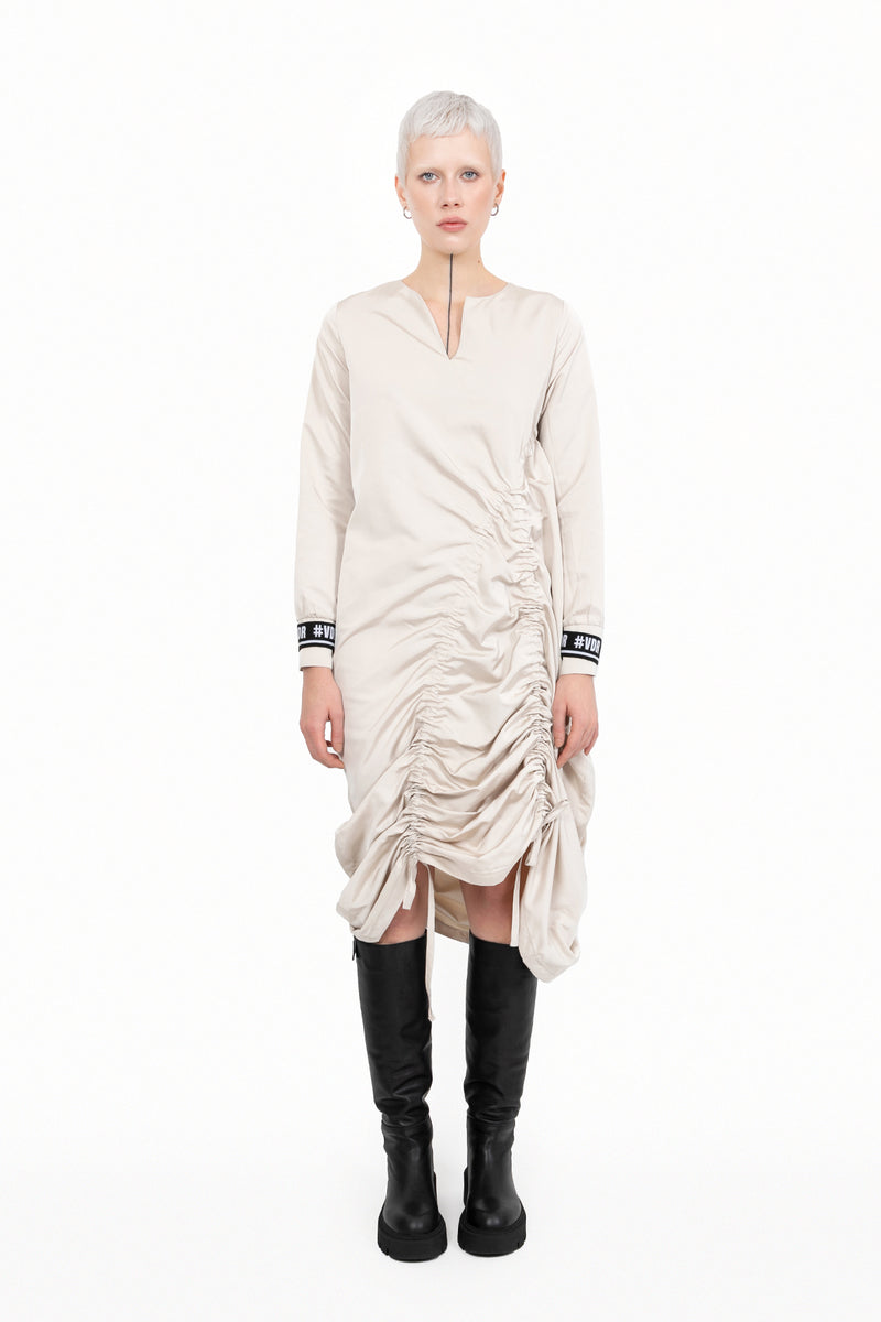 BEJ ELBİSE 10524