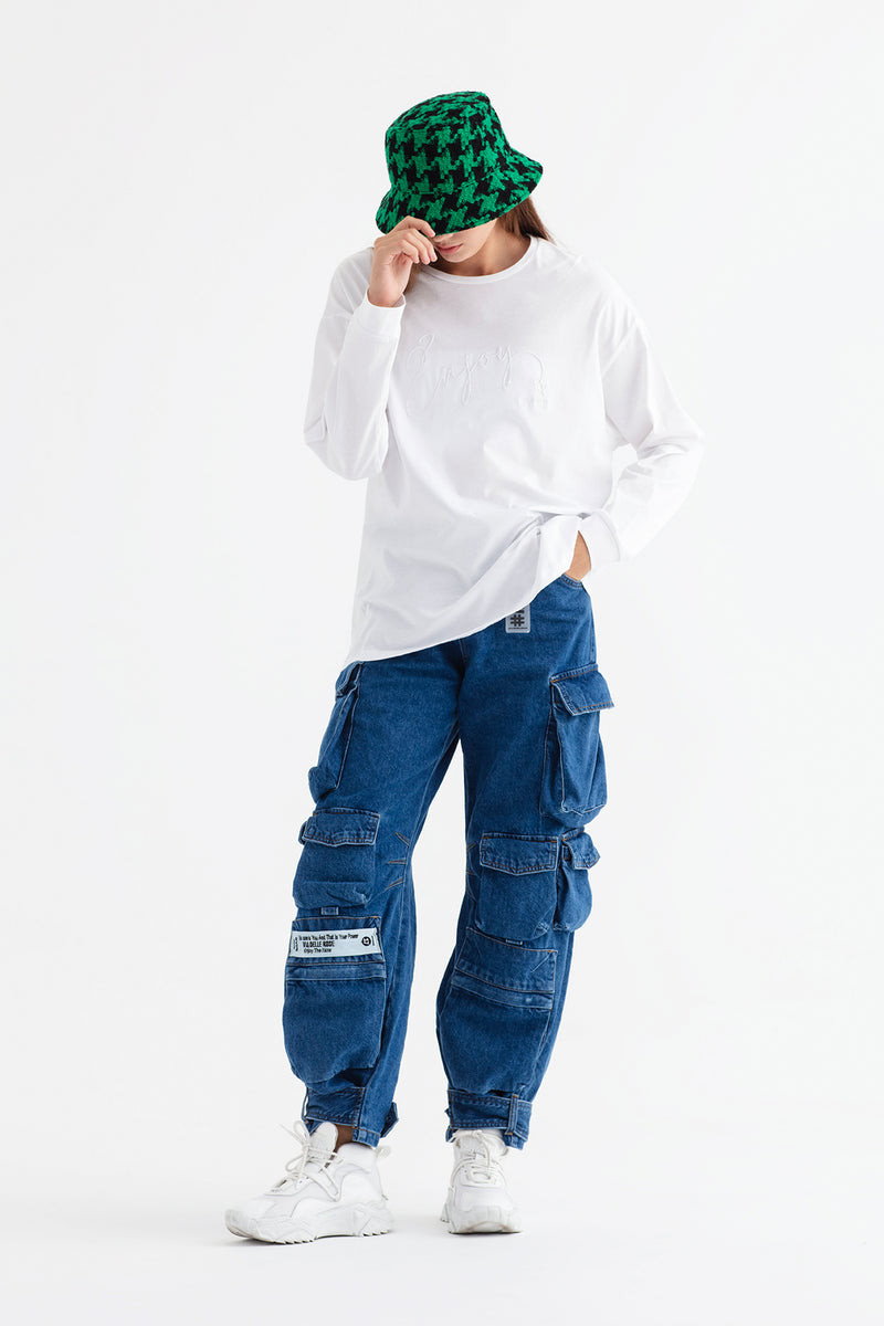 BEYAZ UZUN T-SHIRT 12355