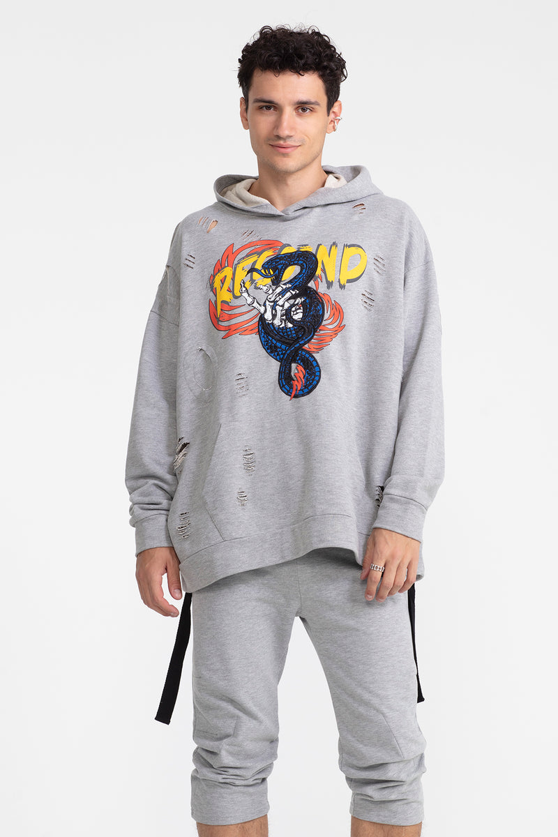 ERKEK GRİ MELANJ SWEATSHIRT 1000