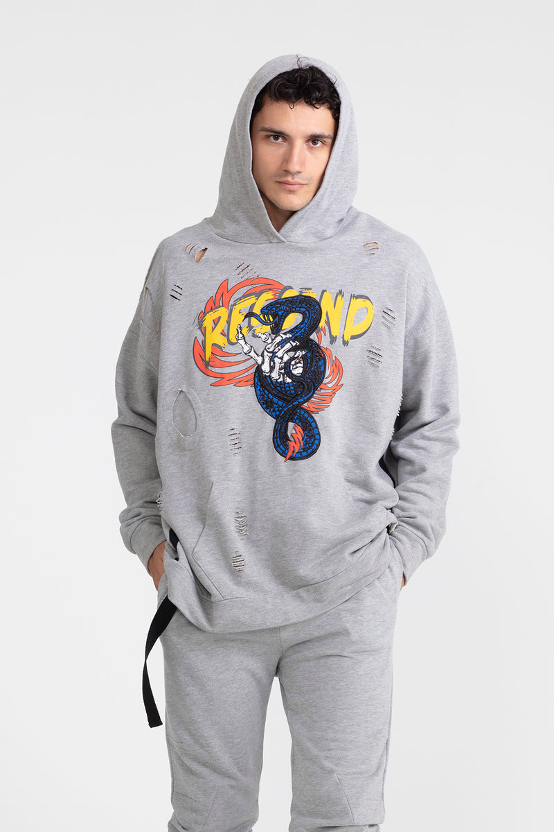 ERKEK GRİ MELANJ SWEATSHIRT 1000
