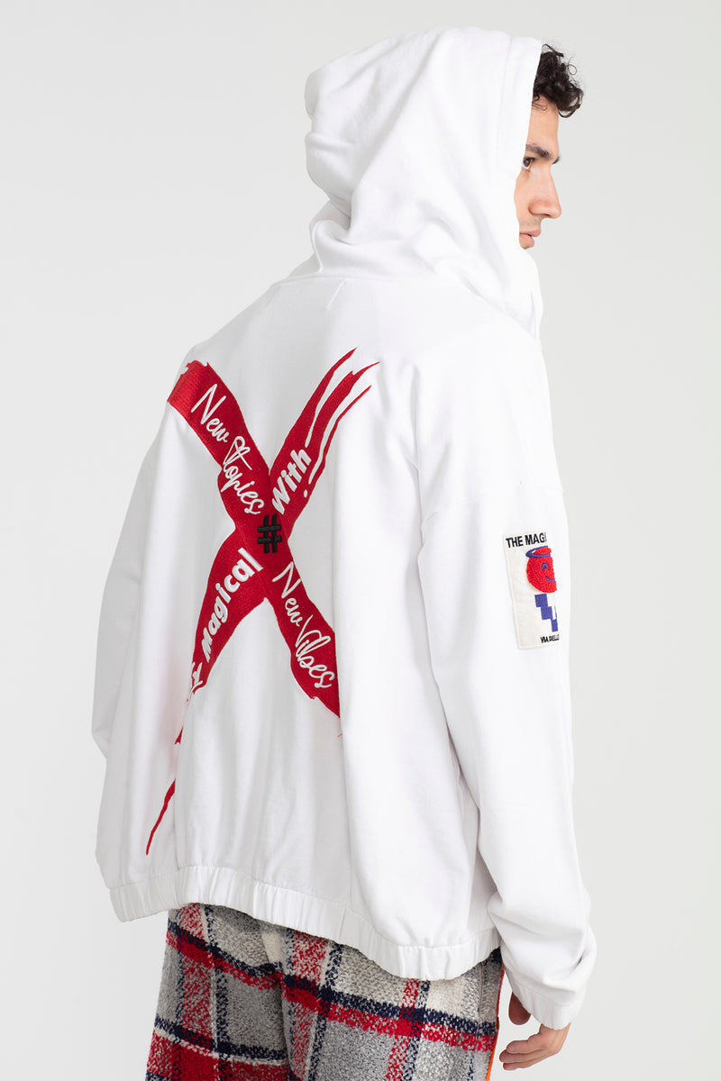 ERKEK BEYAZ SWEATSHIRT 1006