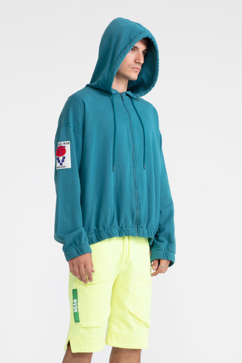 ERKEK KOYU YEŞİL SWEATSHIRT 1006