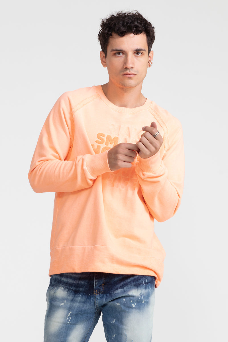 ERKEK TURUNCU NEON SWEATSHIRT 1017