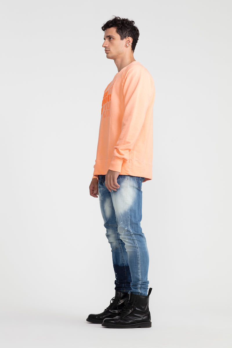 ERKEK TURUNCU NEON SWEATSHIRT 1017