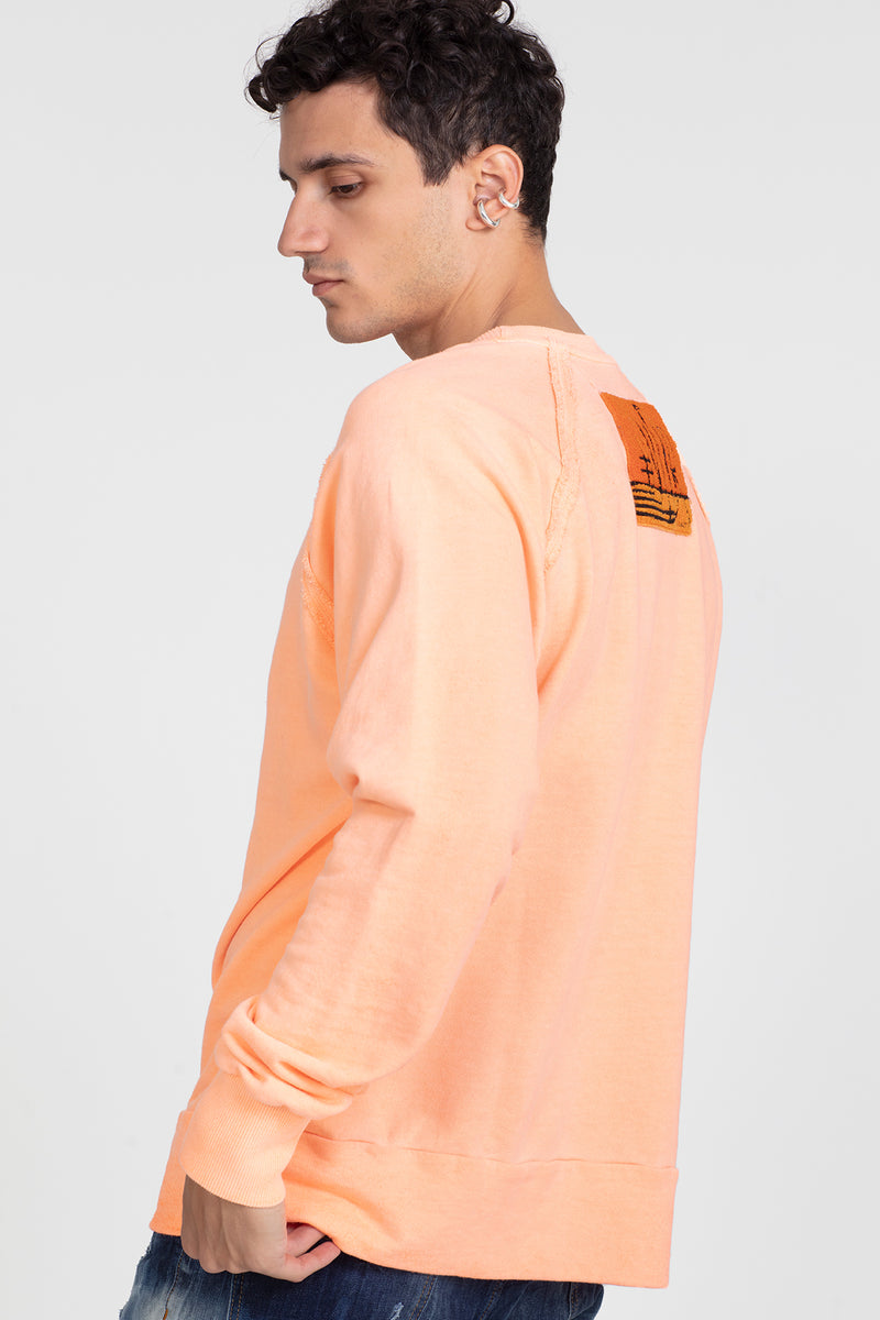 ERKEK TURUNCU NEON SWEATSHIRT 1017