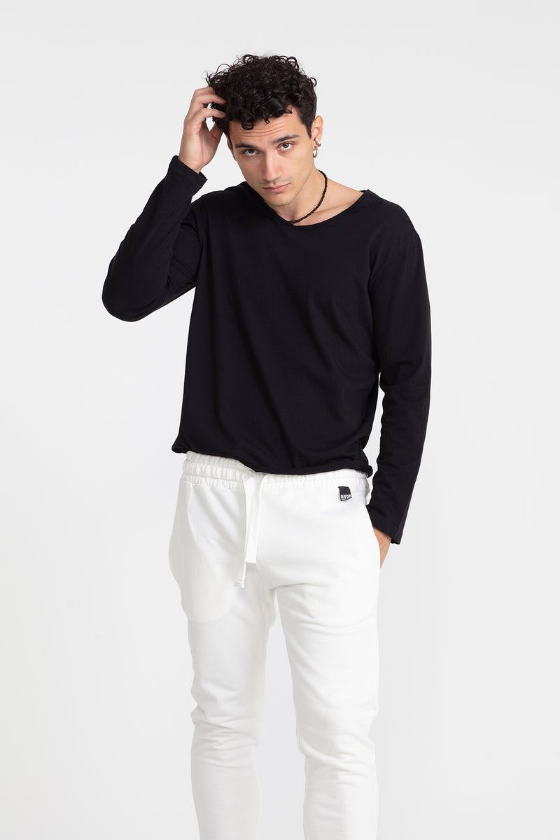 ERKEK SİYAH UZUN T-SHIRT 1048
