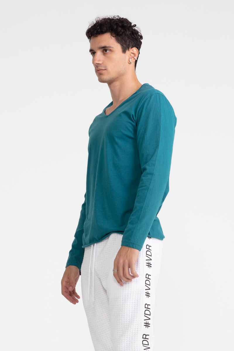 ERKEK KOYU YEŞİL UZUN T-SHIRT 1048