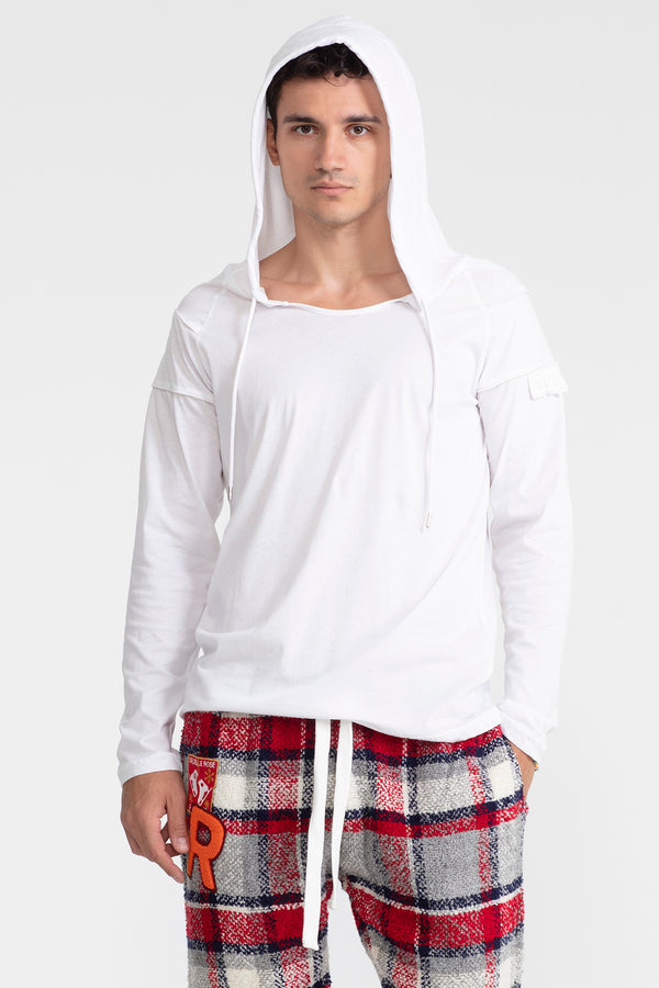 ERKEK BEYAZ UZUN T-SHIRT 1052