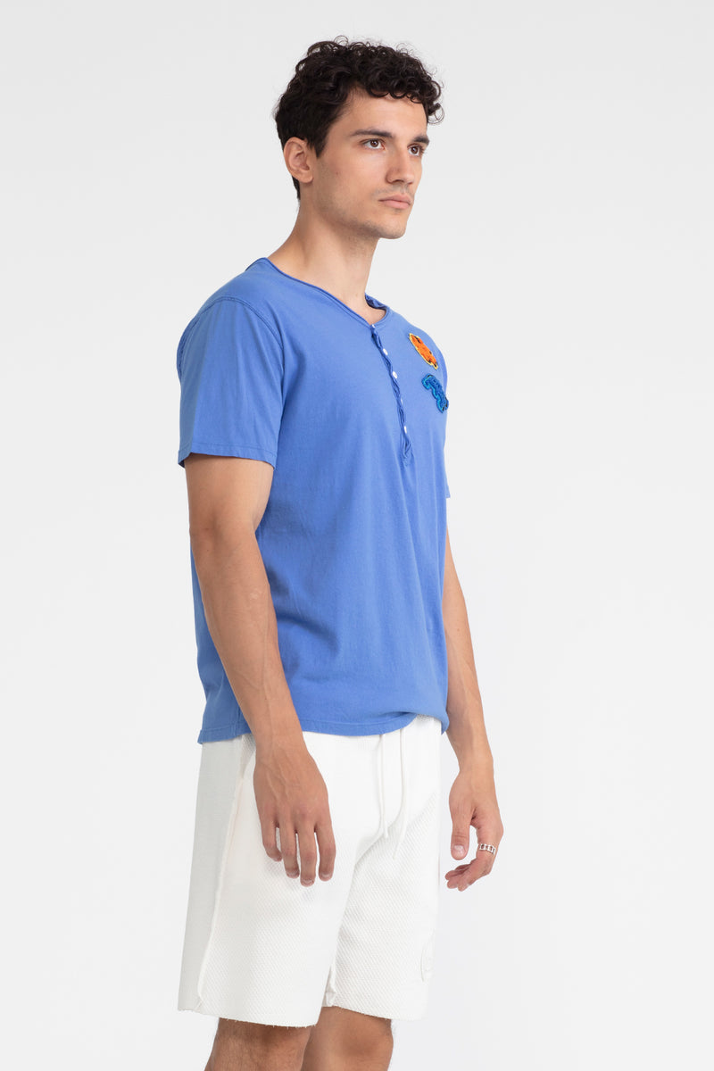 ERKEK SAKS MAVİSİ T-SHIRT 1057
