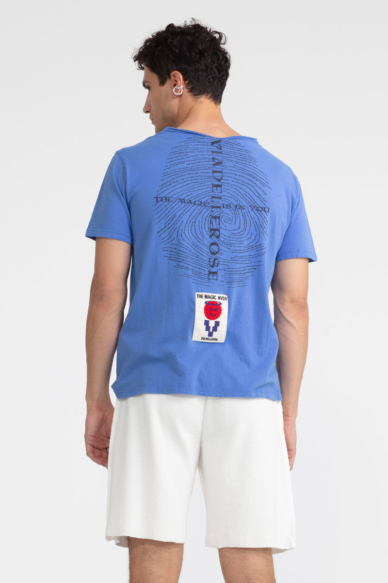 ERKEK SAKS MAVİSİ T-SHIRT 1057