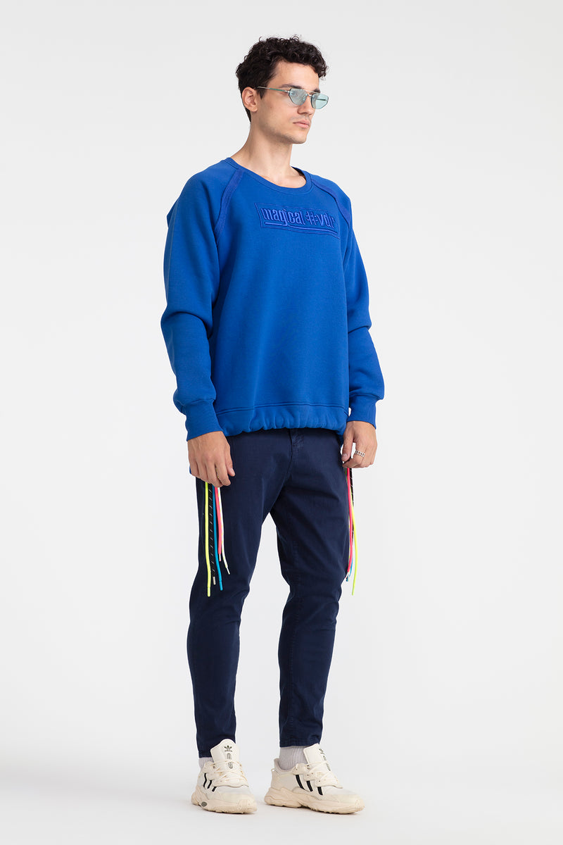 ERKEK SAKS MAVİSİ SWEATSHIRT 1100