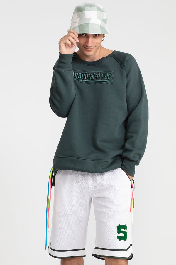 ERKEK KOYU YEŞİL SWEATSHIRT 1100