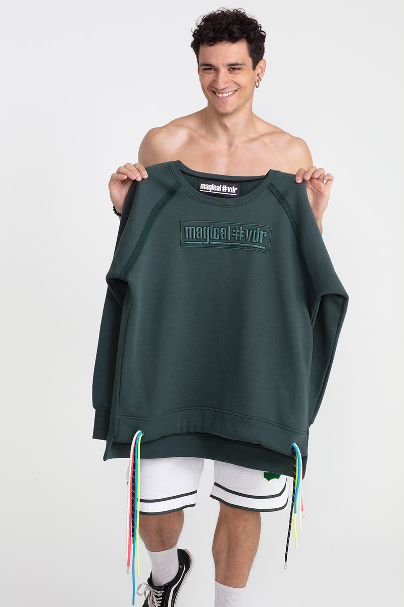 ERKEK KOYU YEŞİL SWEATSHIRT 1100