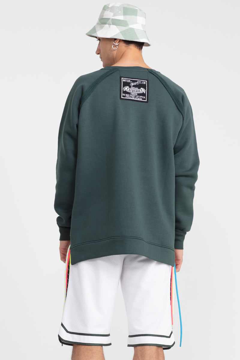 ERKEK KOYU YEŞİL SWEATSHIRT 1100